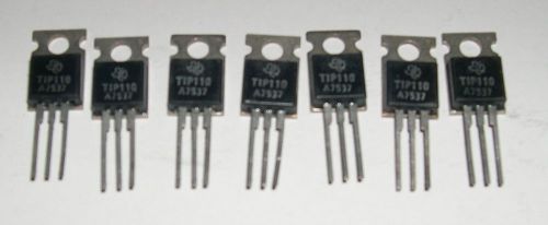 TIP110 - Texas Instruments Transistor  7 Piece Lot, NEW, NOS