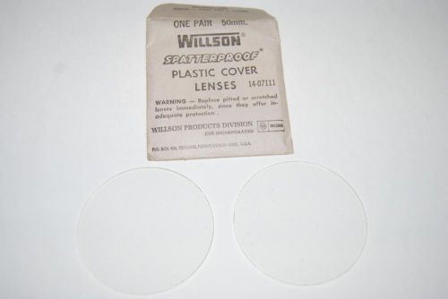 WILLSON Spatterproof Safety Goggles / Glasses Clear Round Replacement Lenses NOS