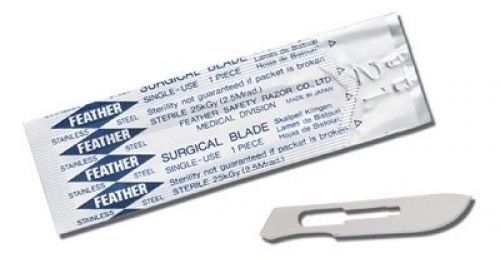 Feather 2976#10 Feather Sterile Surgical Blade, #10 (Pack of 100)