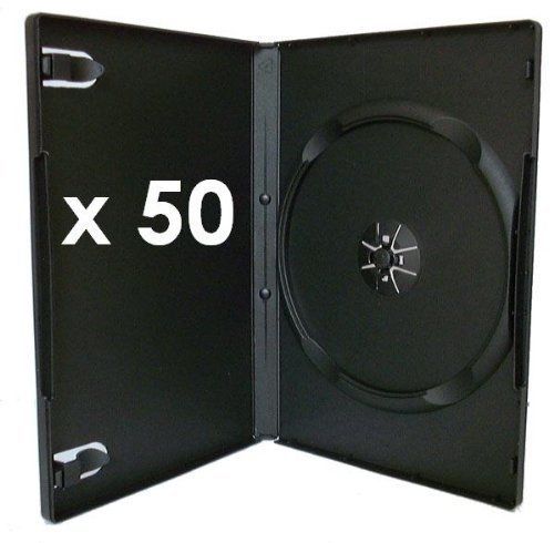 mediaxpo 50 STANDARD Black Single DVD Cases 14MM