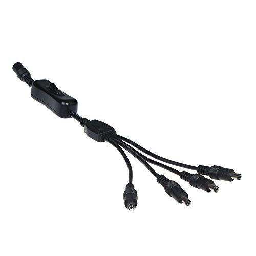 6x 1 female dc power connector to 4 male dc power connector wire splitter cable for sale