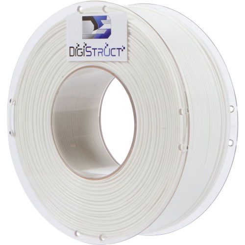 3D Printer Filament - PLA 1.75mm White TANGLE-FREE 1kg Spool by DigiSct, Dim
