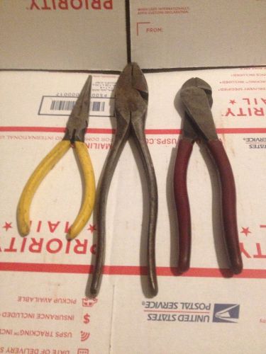 KLEIN Tool 213-9NE - Lineman Pliers, D203-7, D228-8 Needle Nose, Diagonal Pliers