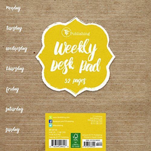 White Kraft Weekly Desk Pad