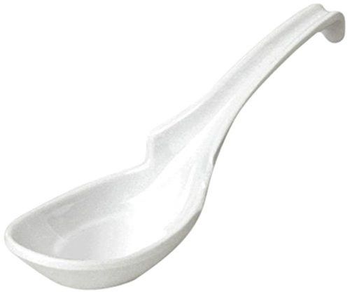 Chefland asian/chinese melamine ladle style soup spoon white 6-pack for sale