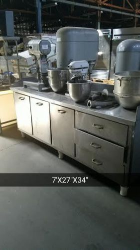 7&#039; STAINLESS STEEL INGREDIENT TABLE $700