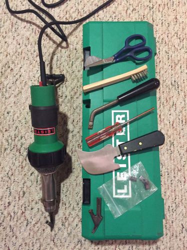 Leister triac s set up for flooring turbo roller guide tools case for sale