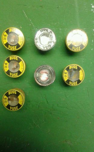 Vintage buss fuses (1) 15a,  (5) 25a,  (1) 30a   all in working condition for sale