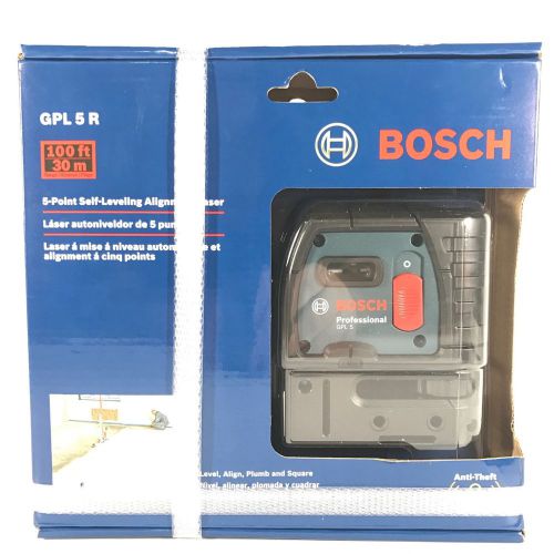 New Bosch GPL5 R 5-Point Alignment Laser 100ft/30M Genuine -Free Shipping