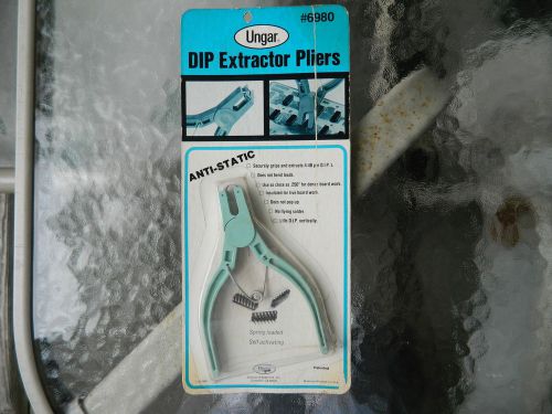 Nos ungar dip extractor pliers anti-static extracts 4-48 pin d.i.p.&#039;s #6980 for sale