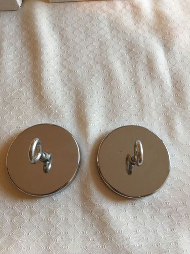 Lot Of Two 80 Lb  Base Magnet RB80EBMagnetic Hook, Round  With Chrome