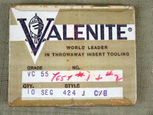 Valenite Metals - Carbide Tooling Inserts Set - SEG-424-J-C/B Grade VC55