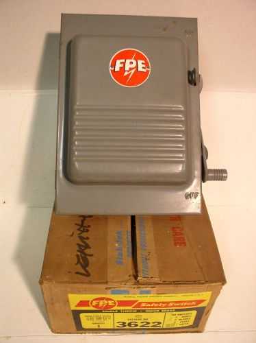 FPE Electrical Safety Switch 3622 NOS