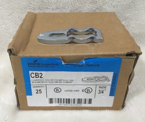 NEW COOPER 3/4&#034; CB2 CLAMPBACK / SPACER &#034;FREE SHIPPING&#034; box of 25 [
