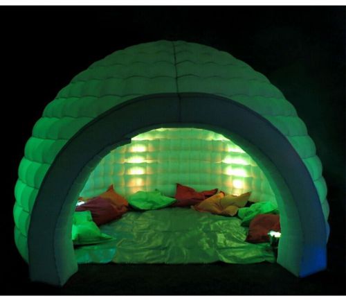 Custom inflatable igloo tent with color changing LEDs