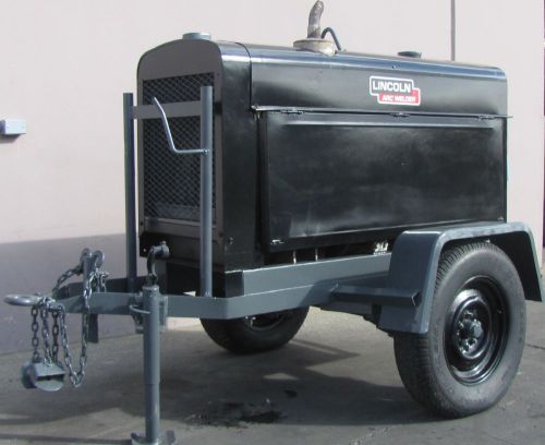 Lincoln shield arc sa-250 welder trailer 250 amp perkins diesel engine for sale