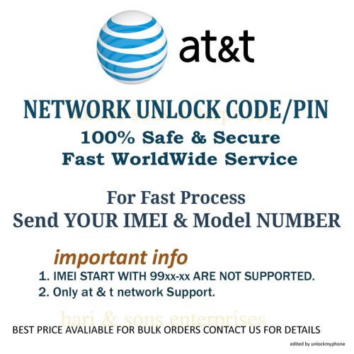 At&amp;t usa unlock code zte z958 only clean imei and out of contract for sale