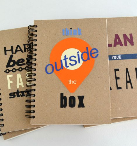 Handmade Notebook Paper Cardboard Notepad  Multicolor Think Outside The Box