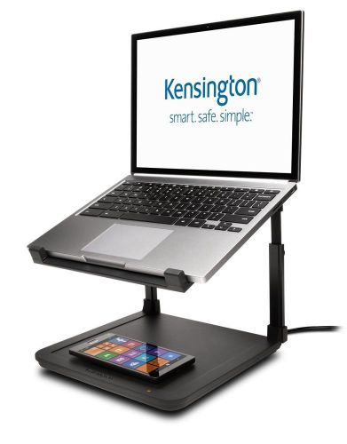 Kensington SmartFit Ergonomic Laptop Riser (15.6-Inch) w Qi WiFi Phone Charging