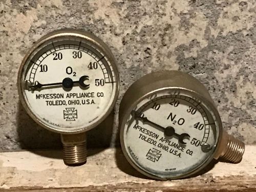 (2) a pair of 1930s vintage brass pressure gauge by us gauge, steampunk, antique for sale