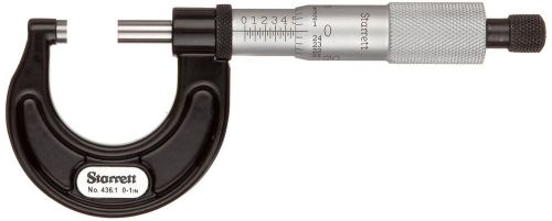 Starrett 436.1rl-1 outside micrometer, ratchet stop, lock nut, 0-1&#034; range - nib for sale