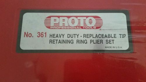 proto replaceable tip retaining ring plier set