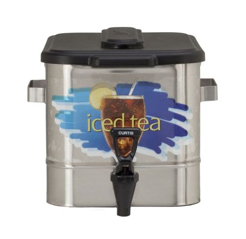 3-Gallon Oval 9.25 Inch High Stainless Steel Iced Tea Beverage Dispenser Server