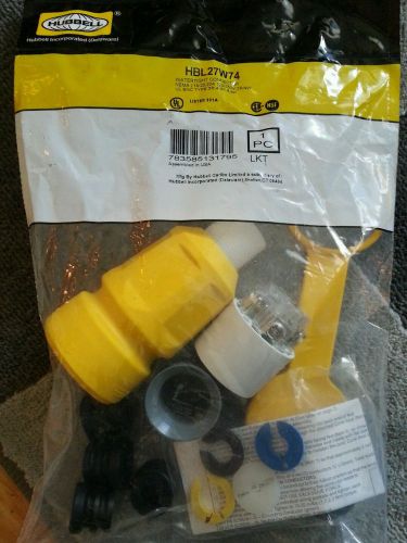 HUBBELL WIRING DEVICE-KELLEMS HBL27W74 Connector,L14-20R,20A,125/250VAC,Yellow