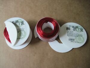 Lot of 2 Rolls Belden 8049 Copper Magnet Wire, 18 AWG Single Strand, 1/2 lb