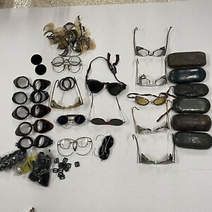Vintage Safety Glasses Welding Goggles Steampunk Cosplay Parts or Repair Lot