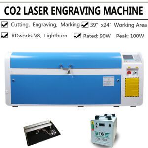CO2 Laser Engraver Cutter 100W 39&#034;x24&#034; Ruida Engraving Cutting Marking Machine