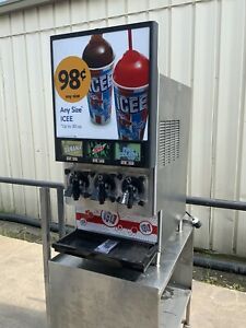 FBD frozen drink carbonated 3 barrel slushy machine FBD563 ICEE flavor beverage