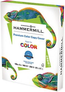 Hammermill Cardstock, Premium Color Copy, 100 lb, 8.5 x 11-1 Pack (250 Sheets)