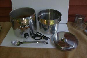 SERVER COMMERCIAL 11 QT. FOOD WARMER MDL FS-11 W/ 1954 US ARMY SOUP LADLE!