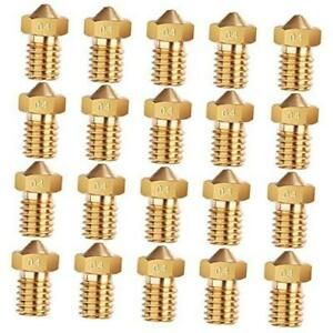 E3D Nozzles,  M6 Brass Nozzle Extruder Print Head for 1.75mm Filament E3D 0.4mm