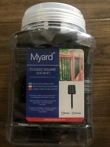 myard classic square 3/4” ballister connectors 100 pack black