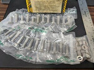 25 STAINLESS STEEL BOLTS and 25 NUTS 5/16-24 1&#034; .5&#034; thread BRILES NAS1005-6A