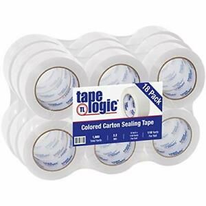 Tape Logic 2 Inch x 110 Yards White Packing Tape 2.2 Mil Thick Pack of 18 Rol...