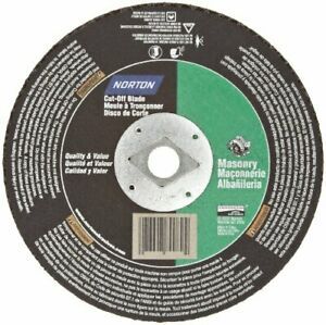 Norton Masonry Circular Saw Reinforced Abrasive Flat Cut-off Wheel, Type 01, Sil