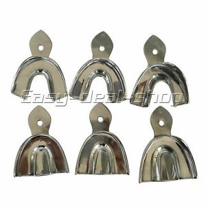 6pcs/set Dental  Impression Trays Instruments High Quality Stainless Steel EASY