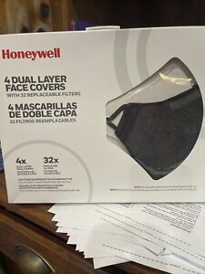 Honeywell 4-Pack Dark Gray Dual Layer Face Covers with 32 Replaceable Inserts,