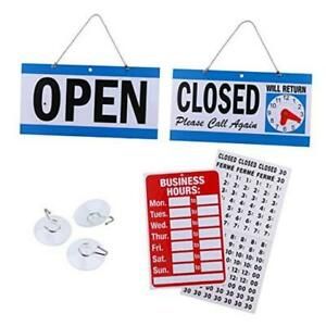 Business Hour Closed Open Sign – Bundle of Office Hours Sign Will Return Clock