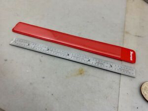 LS STARRETT C303R FLEXIBLE 6&#034; RULE, In Plastic Case, Excellent, FREE SHIPPING!