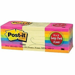 Post it Brand 3M 3 Inch X3Inch Post-IT Notes Large, 2400 Count