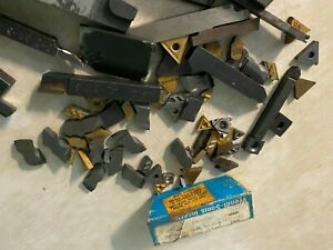 Inserts and lathe cutter lot Carbide mostly 2.4 lbs.