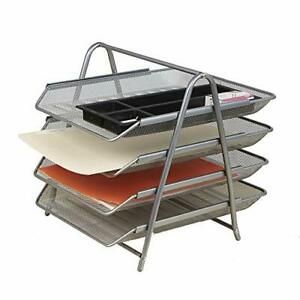 Mind Reader Desk Organizer with 4 Sliding Trays for Letters Documents  Files ...