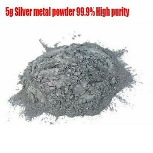 5g Silver Metal Powder 99.9% High Purity Size Dust  5 Grams