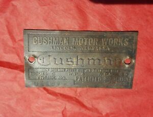 Cushman Motor Works model C badge