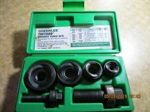Greenlee # 735BB Electricians Ball Bearing Knockout Punch Sets 1/2&#034; - 1 1/4&#034;