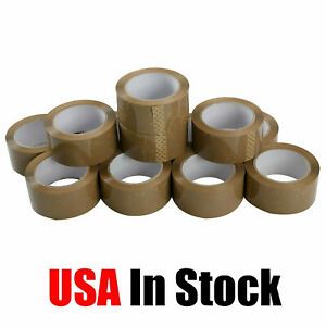 36 Rolls Carton Sealing Brown Packing Tape Box Shipping - 2 mil 2&#034; x 110 Yards